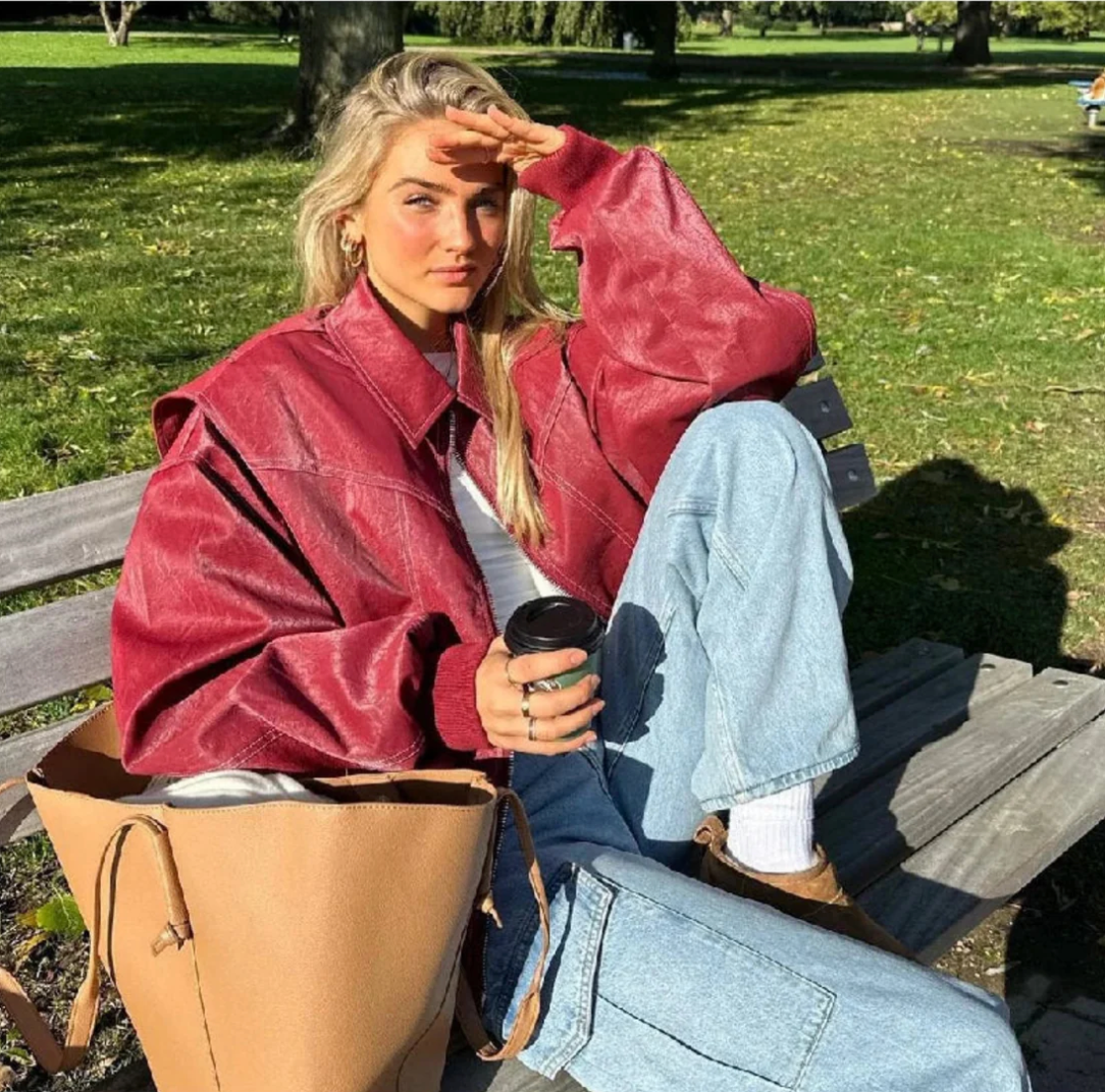 Heren Bomberjack Zwart Oversized Hittebestendig Casual-2