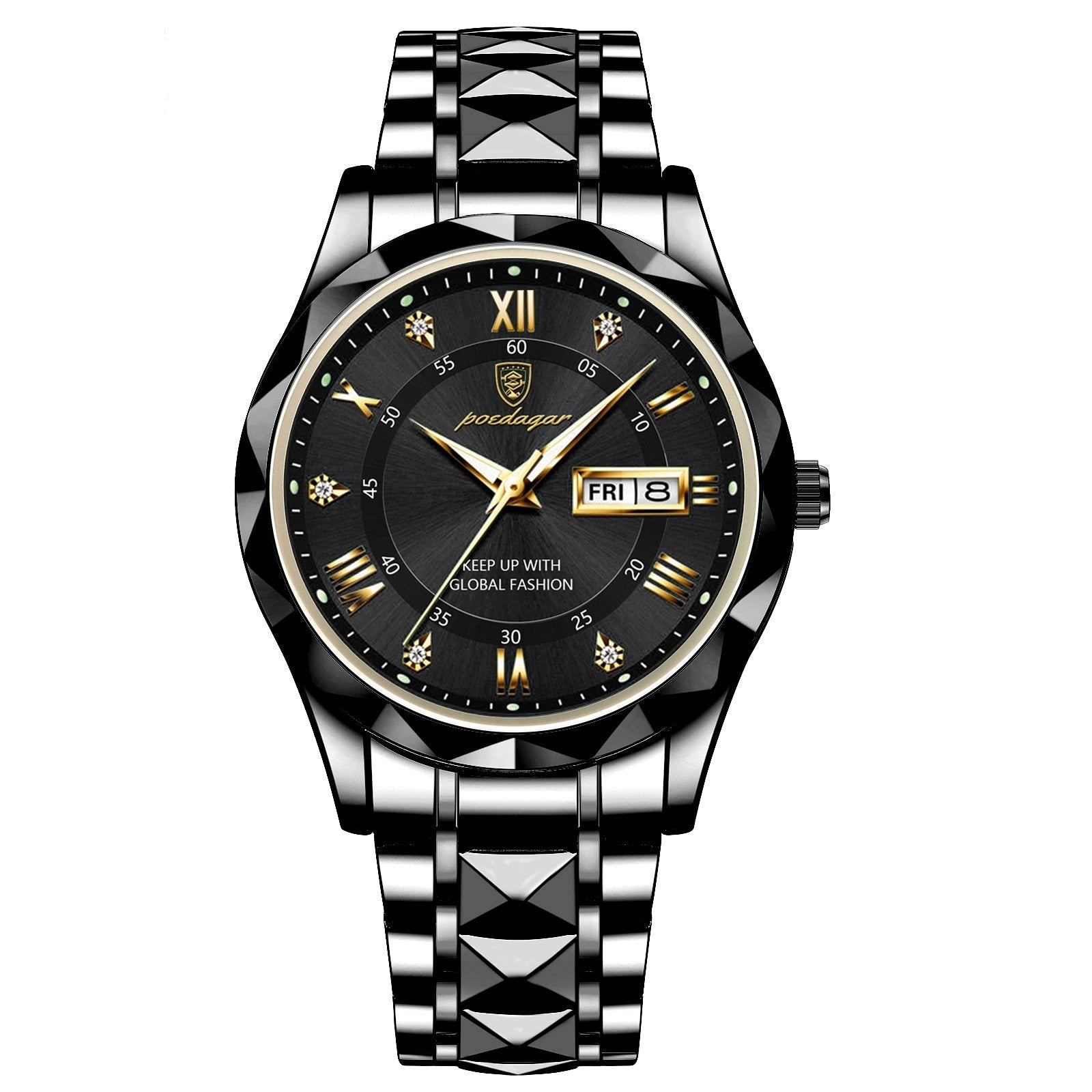 Heren Roestvrijstalen Luminous Horloge