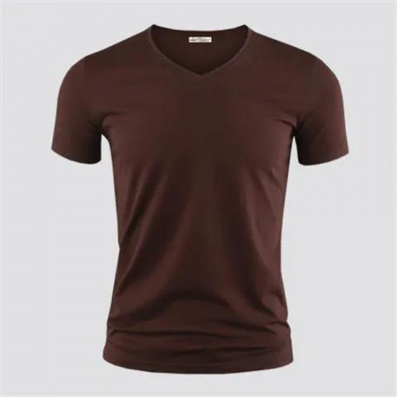 Heren Slim Fit V-hals T-shirt