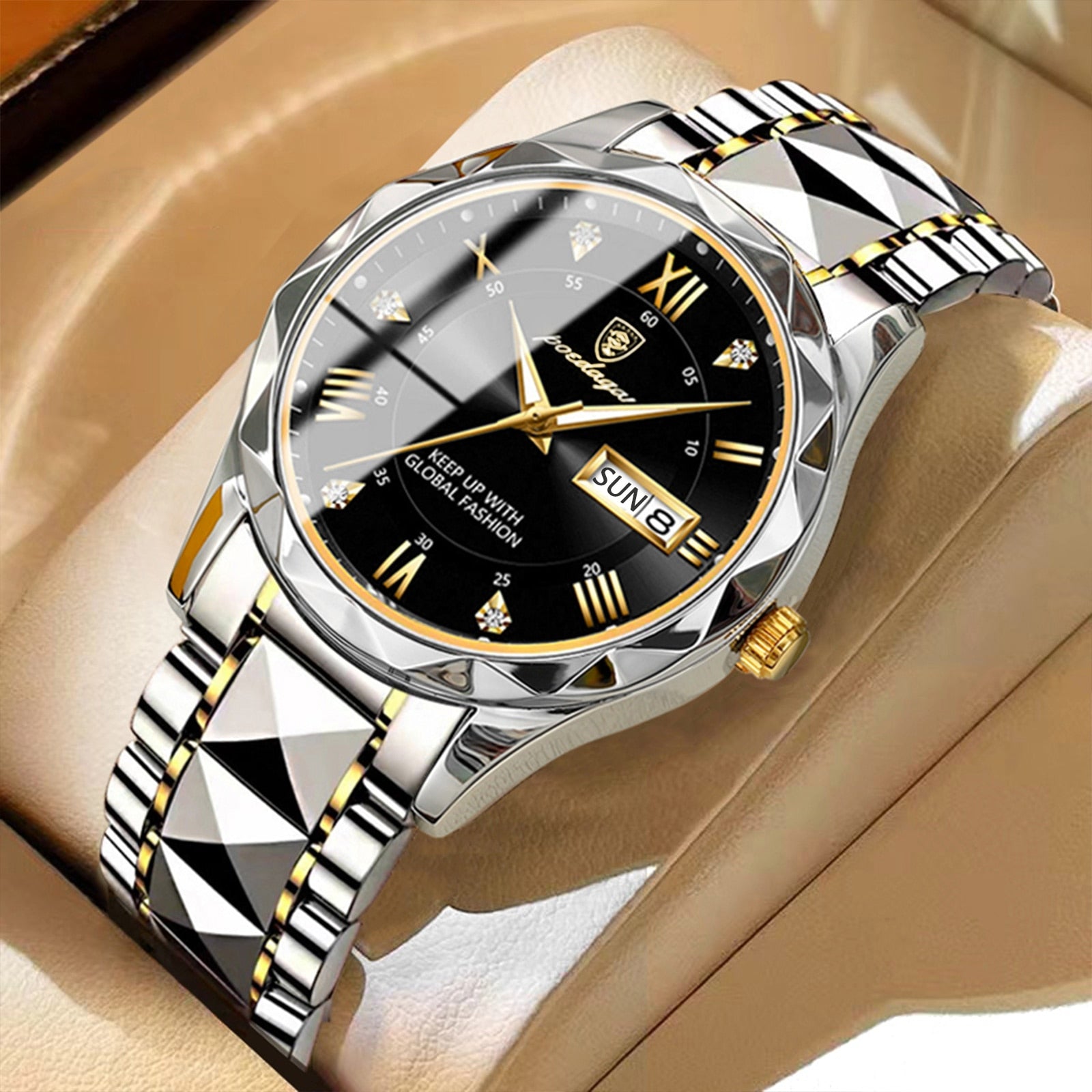 Heren Roestvrijstalen Luminous Horloge