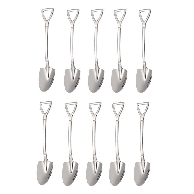 Set van 10 Koffielepels voor Dessert en Thee 17