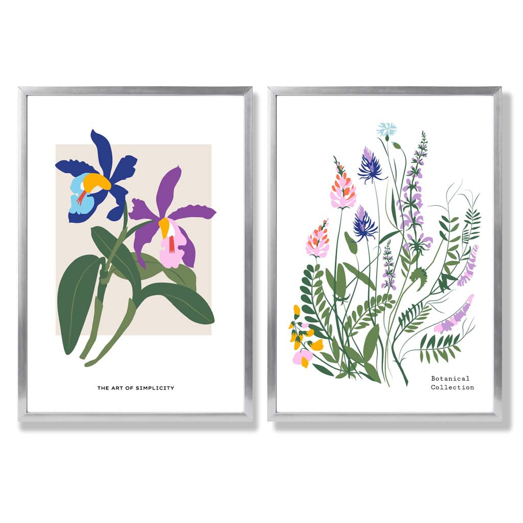 Set van 2 Ingelijste Kunstafdrukken Kleurrijke Lentebloemen voor Interieurdecoratie 9