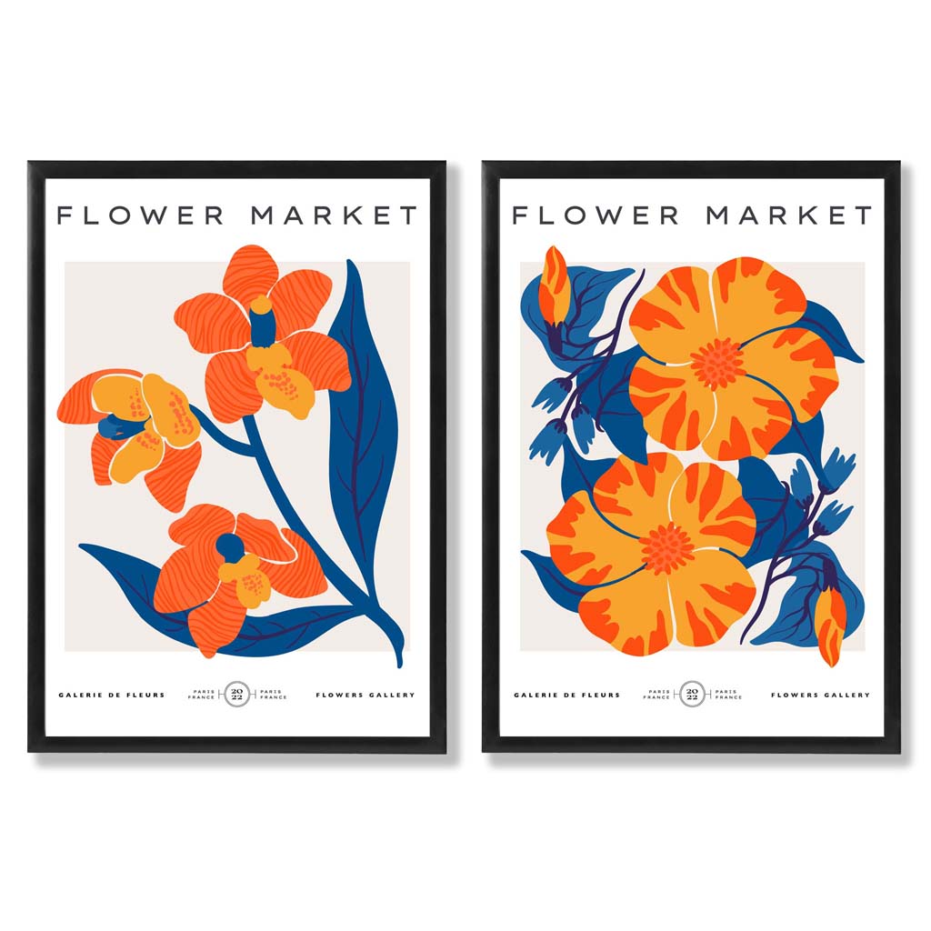 Set van 2 Kunstafdrukken Lentebloemen voor Thuisdecoratie 0