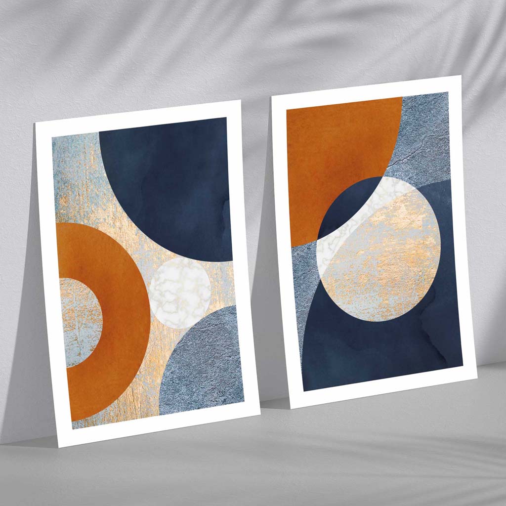 Set van 2 Kunstafdrukken Levendige Kleuren voor Wanddecoratie 0