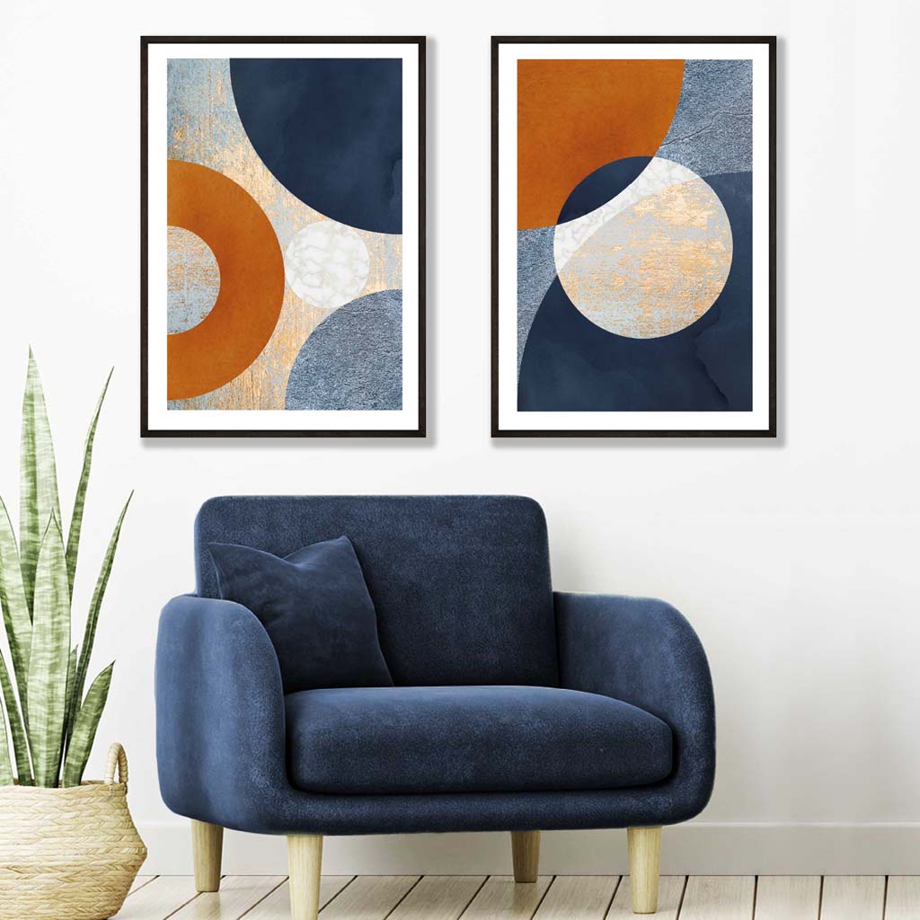 Set van 2 Kunstafdrukken Levendige Kleuren voor Wanddecoratie 1