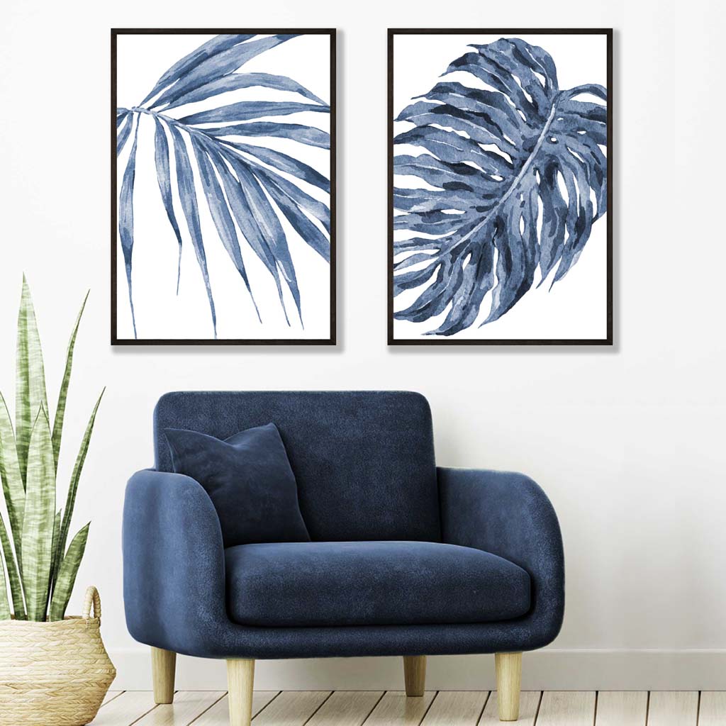 Set van 2 Kunstafdrukken Monstera Papyrus 1