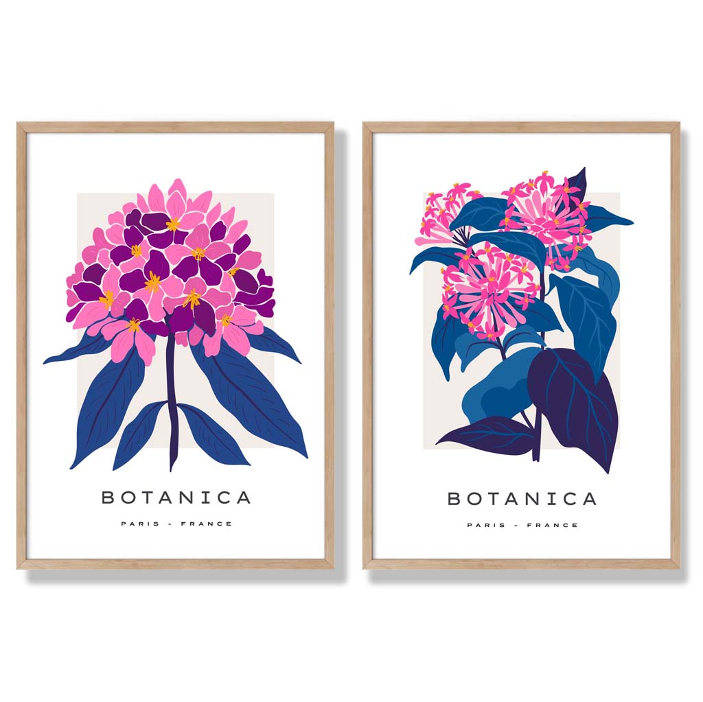 Set van 2 Kunstafdrukken met Zomerbloemen voor Thuisdecoratie 6