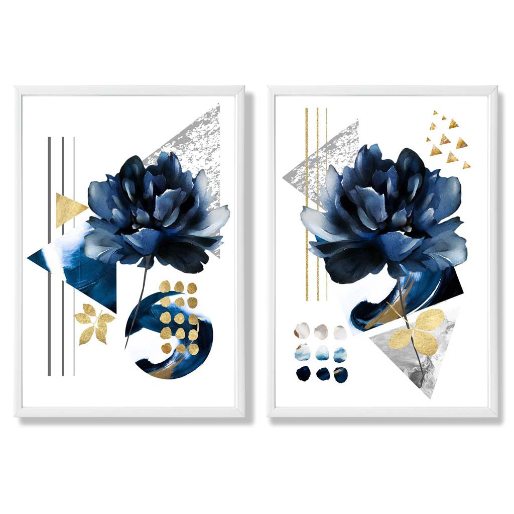 Set van 2 Kunstprints Bloemen Modern Ingelijst 3