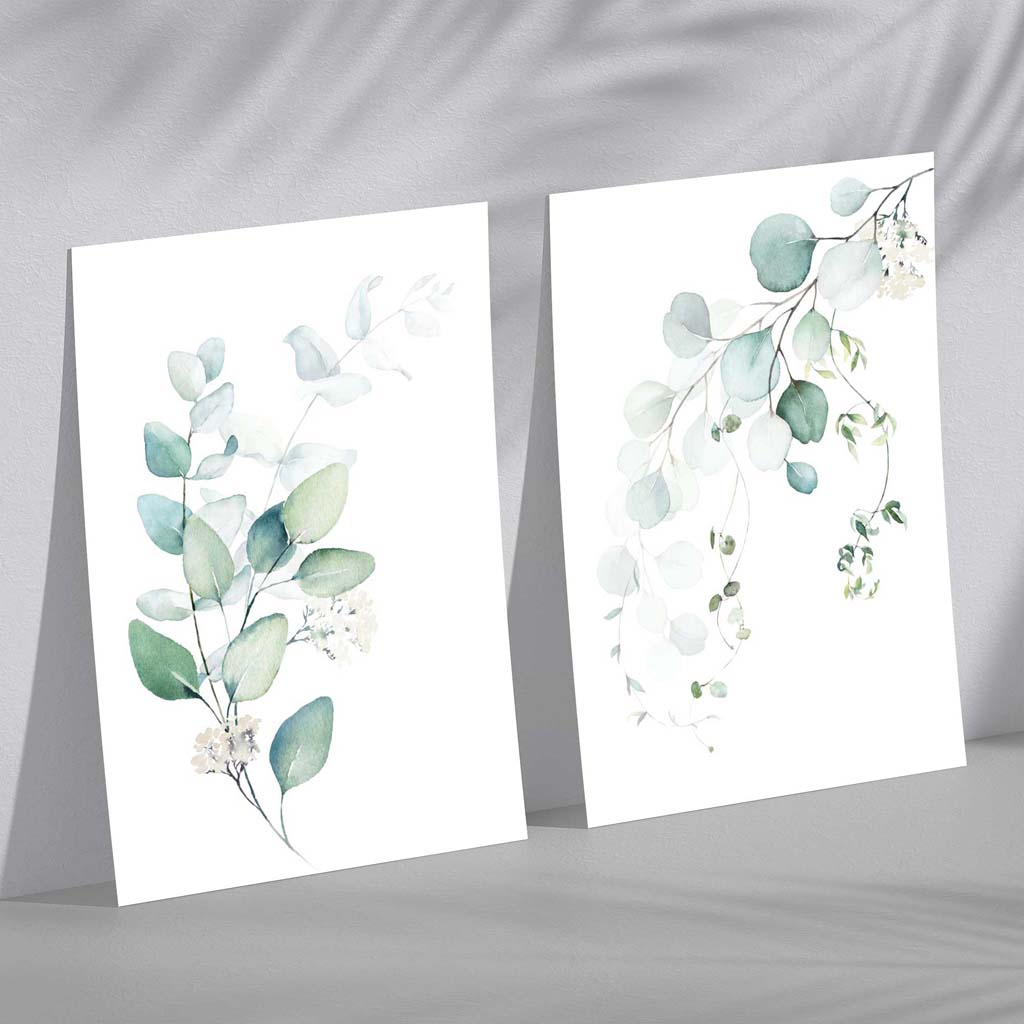 Set van 2 Kunstprints Eucalyptus Ingelijst 2