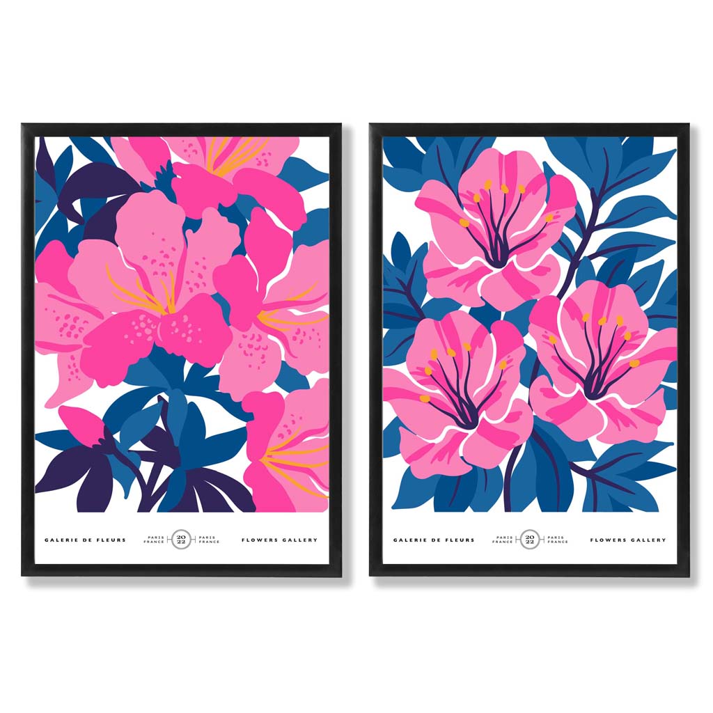Set van 2 Kunstprints met Lentebloemen voor Thuisdecoratie 0