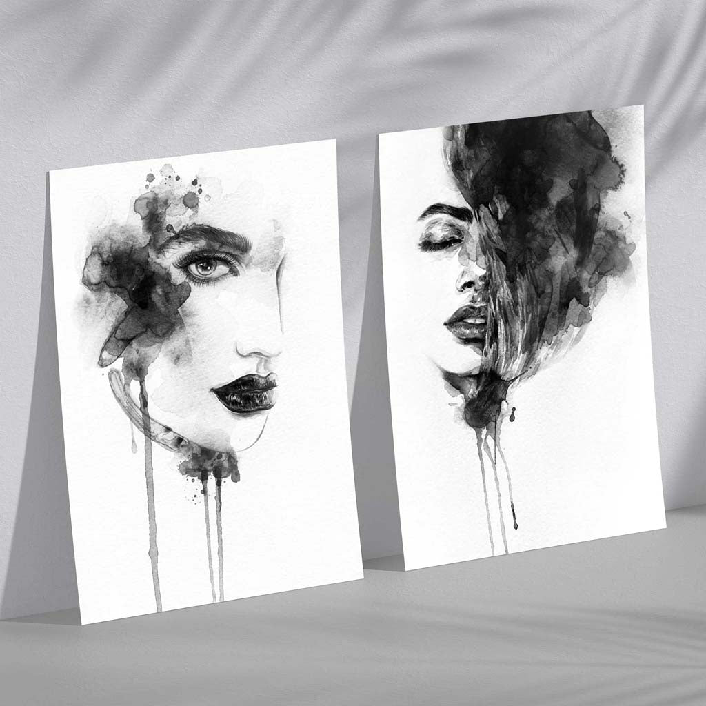 Set van 2 Mode Illustraties Kunstprints 0
