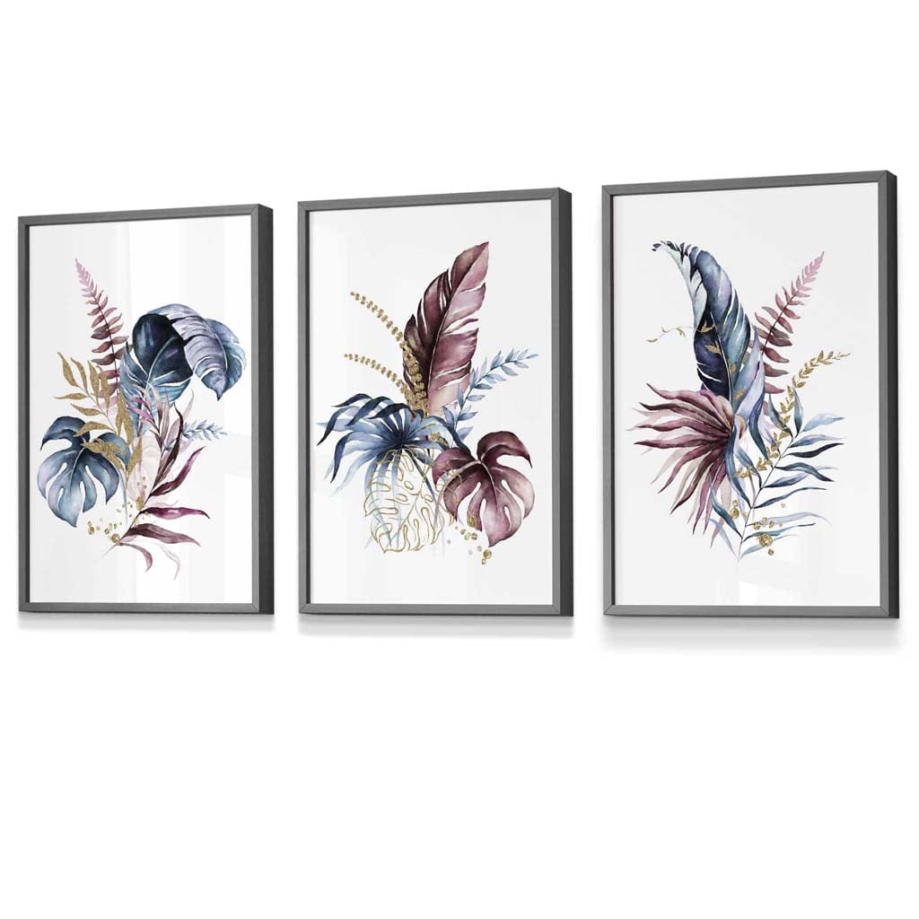 Set van 3 Ingelijste Botanische Kunstprints voor Muurdecoratie 4