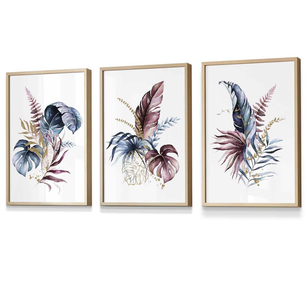 Set van 3 Ingelijste Botanische Kunstprints voor Muurdecoratie 6