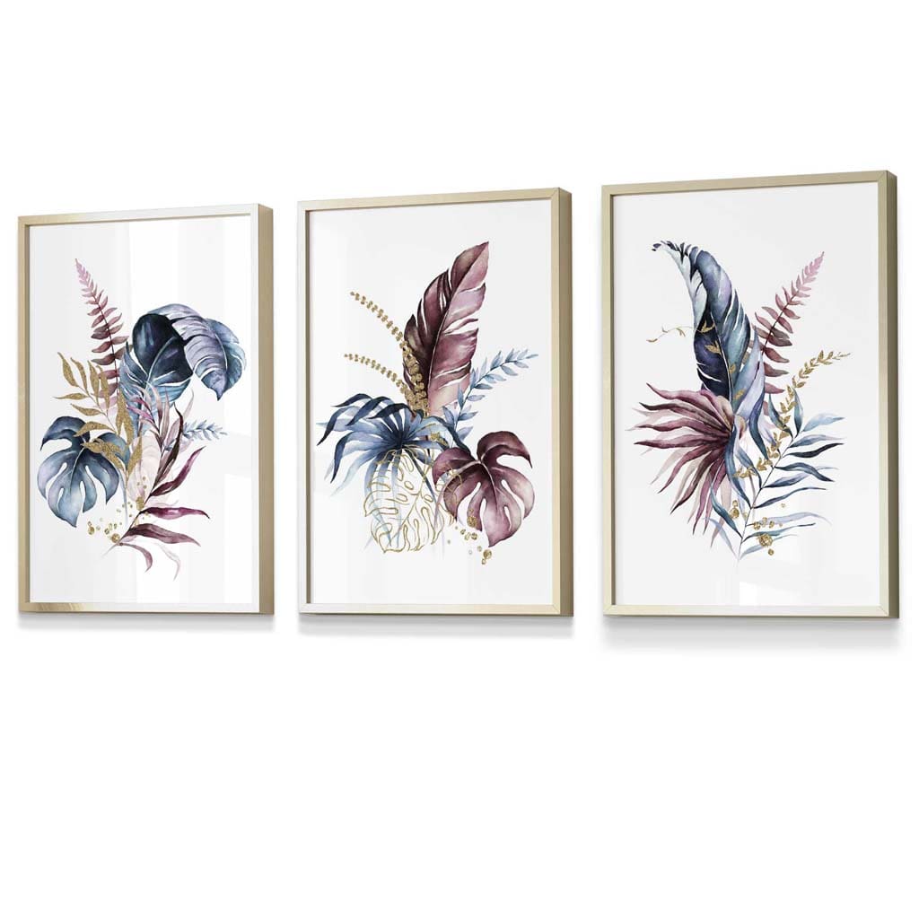 Set van 3 Ingelijste Botanische Kunstprints voor Muurdecoratie 8