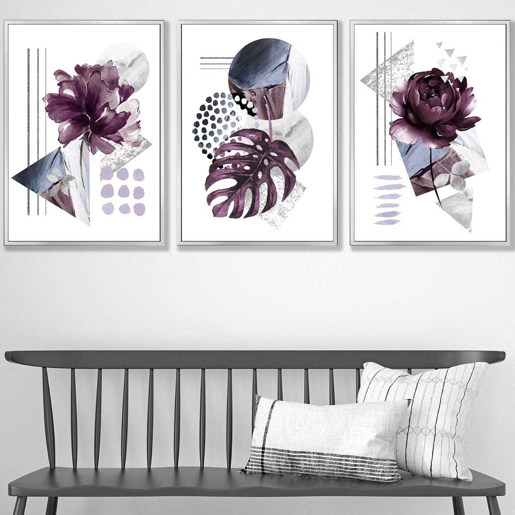 Set van 3 Wandposters Bloemen voor Thuisdecoratie 3