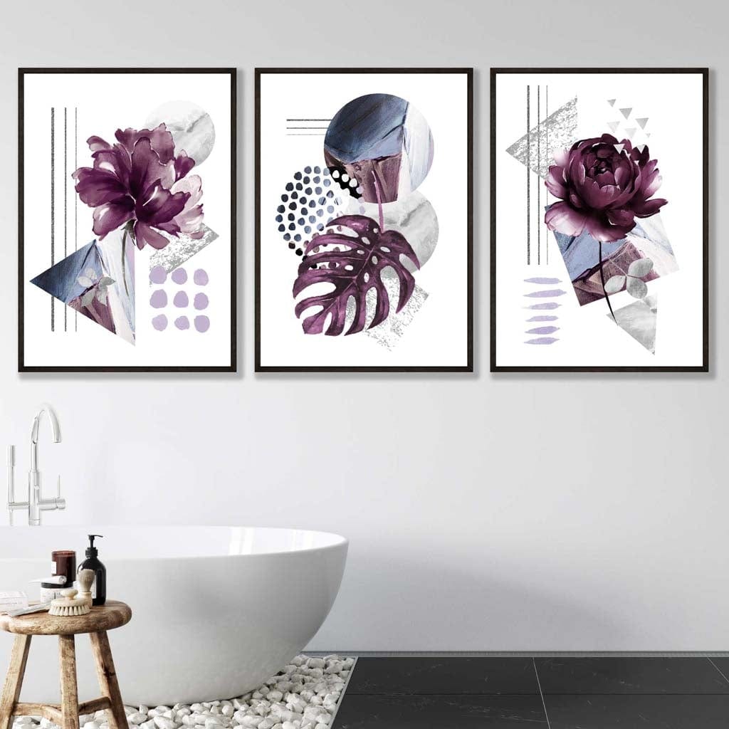 Set van 3 Wandposters Bloemen voor Thuisdecoratie 5