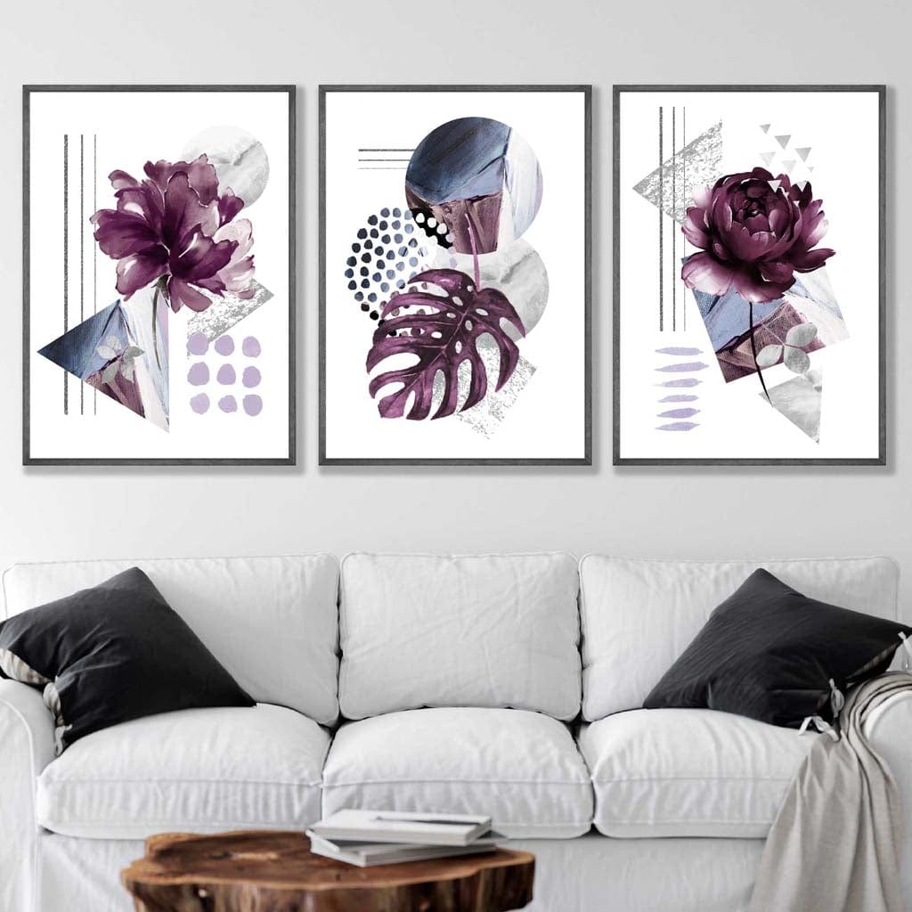 Set van 3 Wandposters Bloemen voor Thuisdecoratie 7