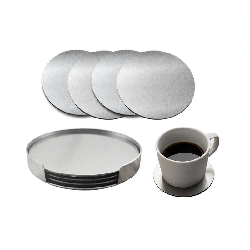 Set van 5 Ronde Onderzetters voor Dames en Heren Modern Design 0
