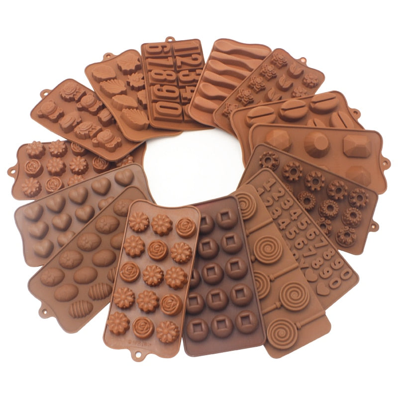 Siliconen Chocoladevorm Hart Bloem Voor Taarten 1