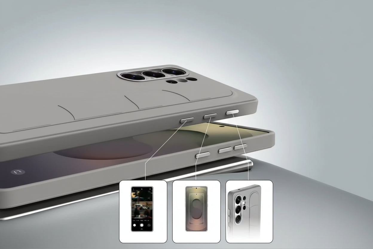 Smartphone Hoes voor Samsung S25 S24 S23 Ultra met Grip 5