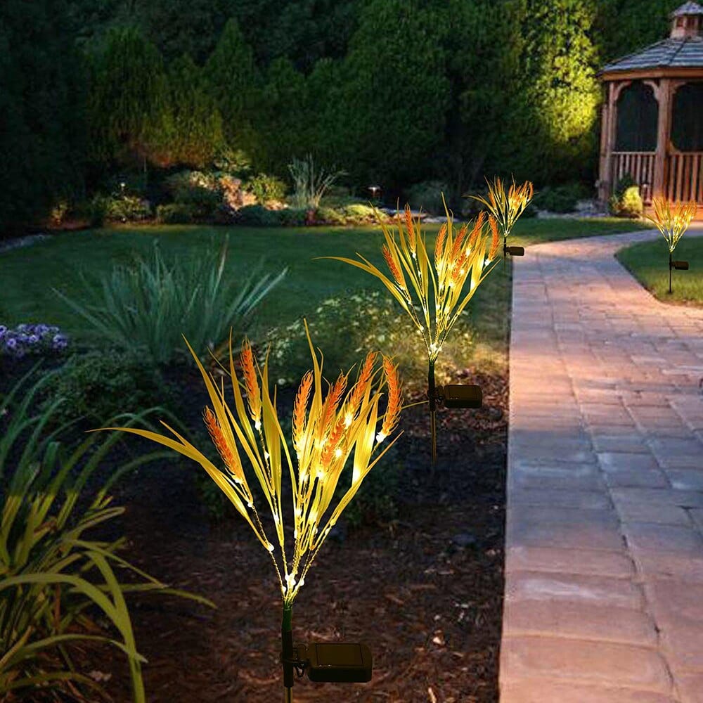 Solar Tuinverlichting Set van 2 Zonnebloem LED Lampen voor Buitengebruik 4