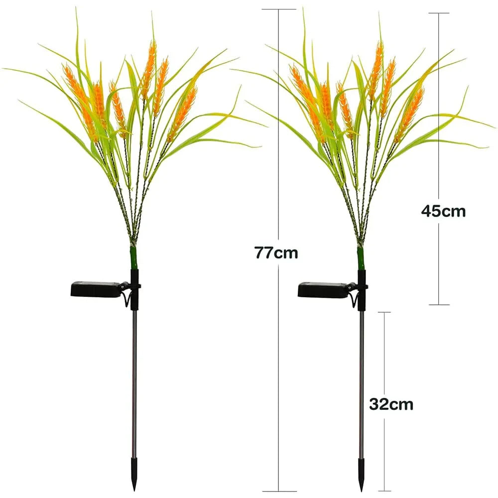 Solar Tuinverlichting Set van 2 Zonnebloem LED Lampen voor Buitengebruik 6