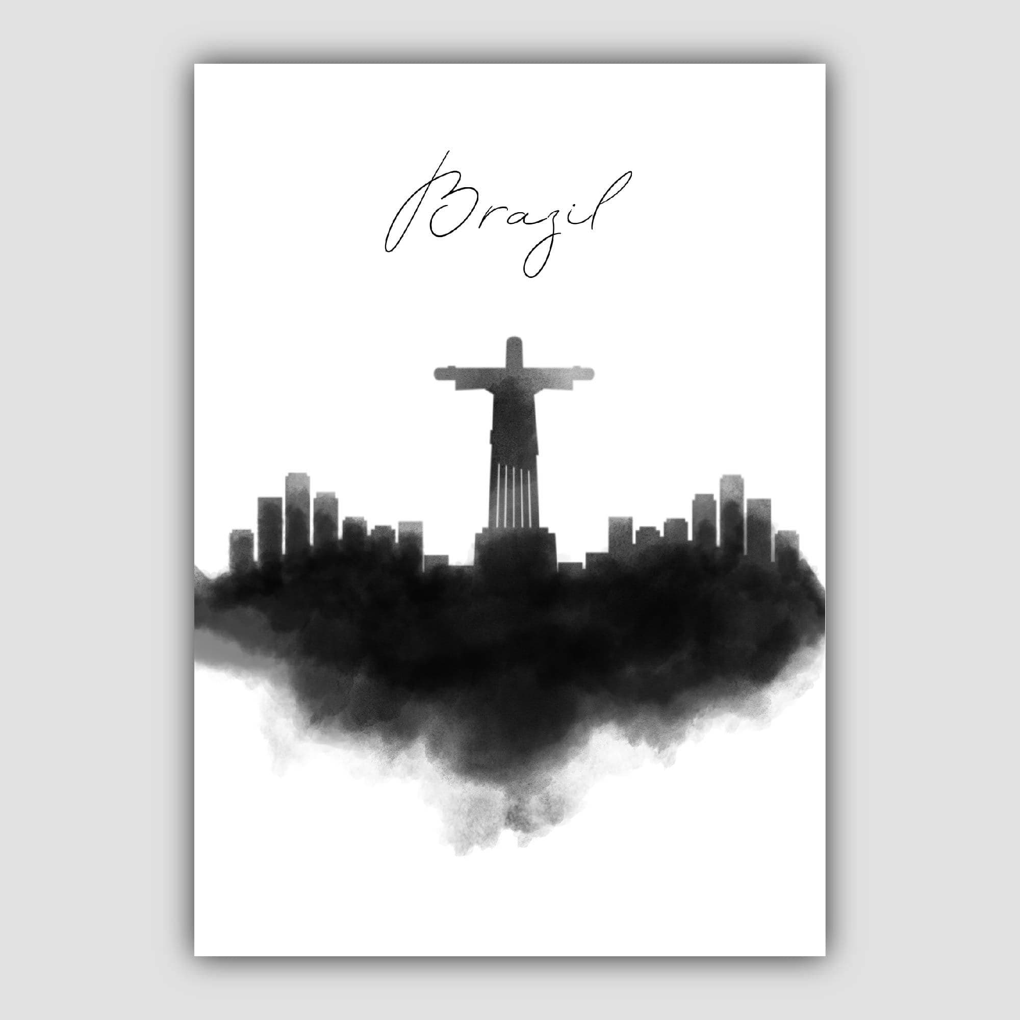 Stadsgezicht Print van Brazilië met Skyline 0