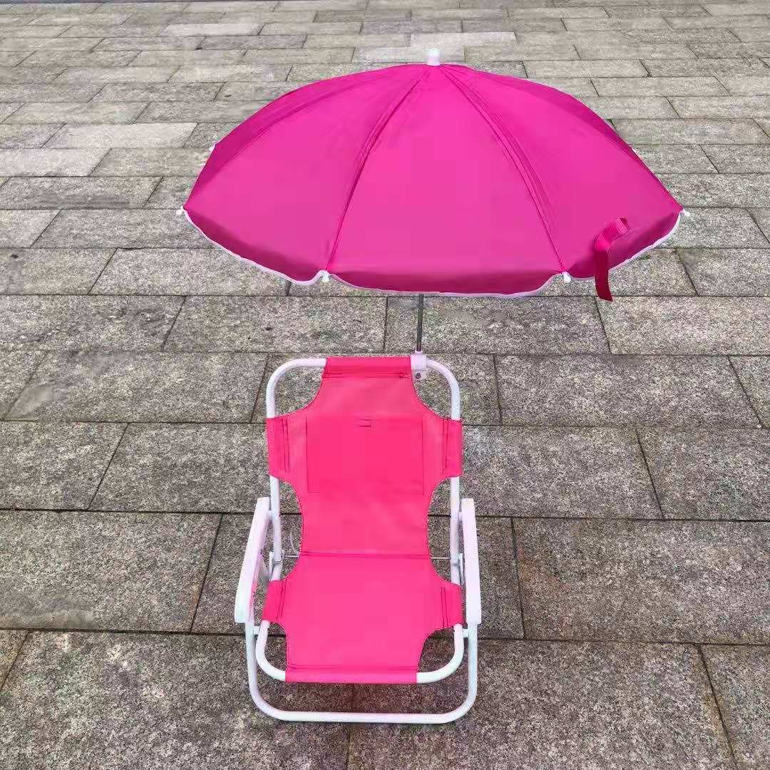 Strandstoel met Parasol Comfortabel en Verstelbaar 1
