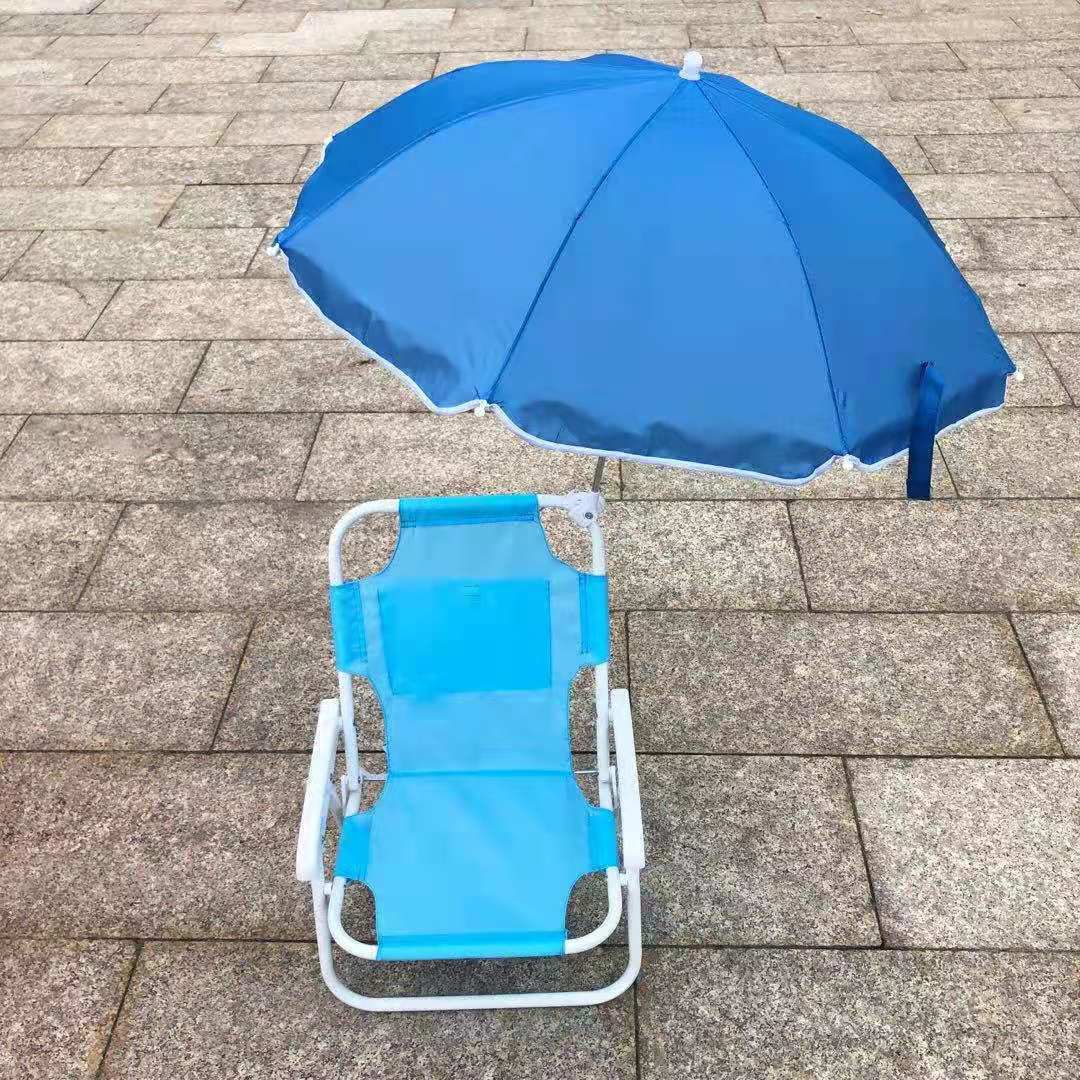 Strandstoel met Parasol Comfortabel en Verstelbaar 2