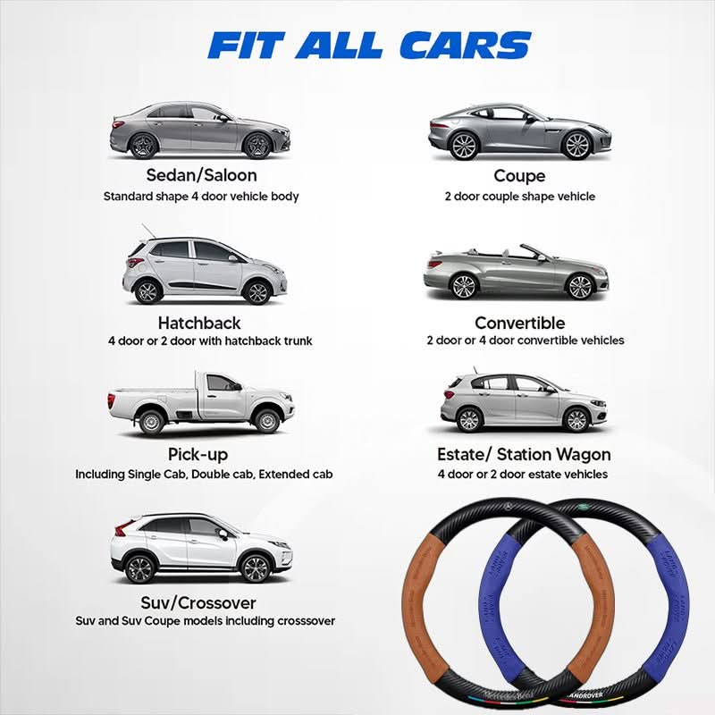 Stuurhoes Auto Antislip Design 3D Reliëf Universele Pasvorm 8