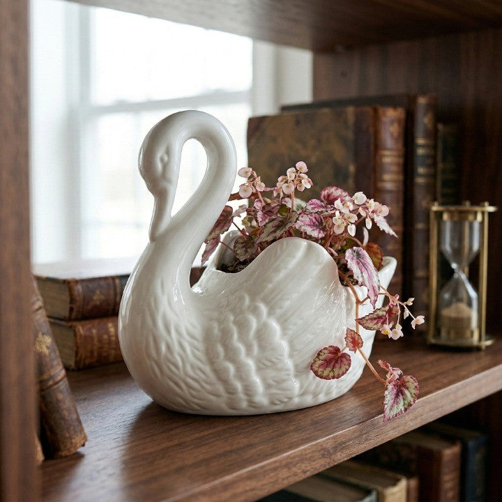 Swan-Shaped Keramische Pot voor Interieur Decoratie 1