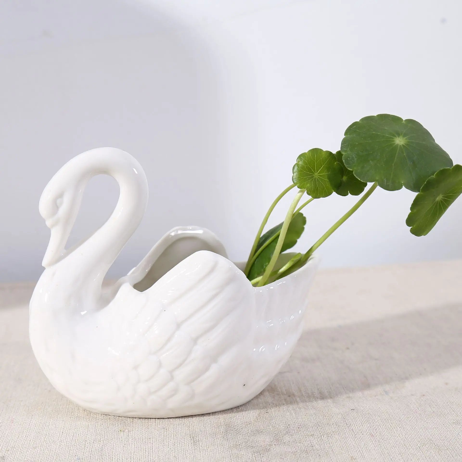 Swan-Shaped Keramische Pot voor Interieur Decoratie 4