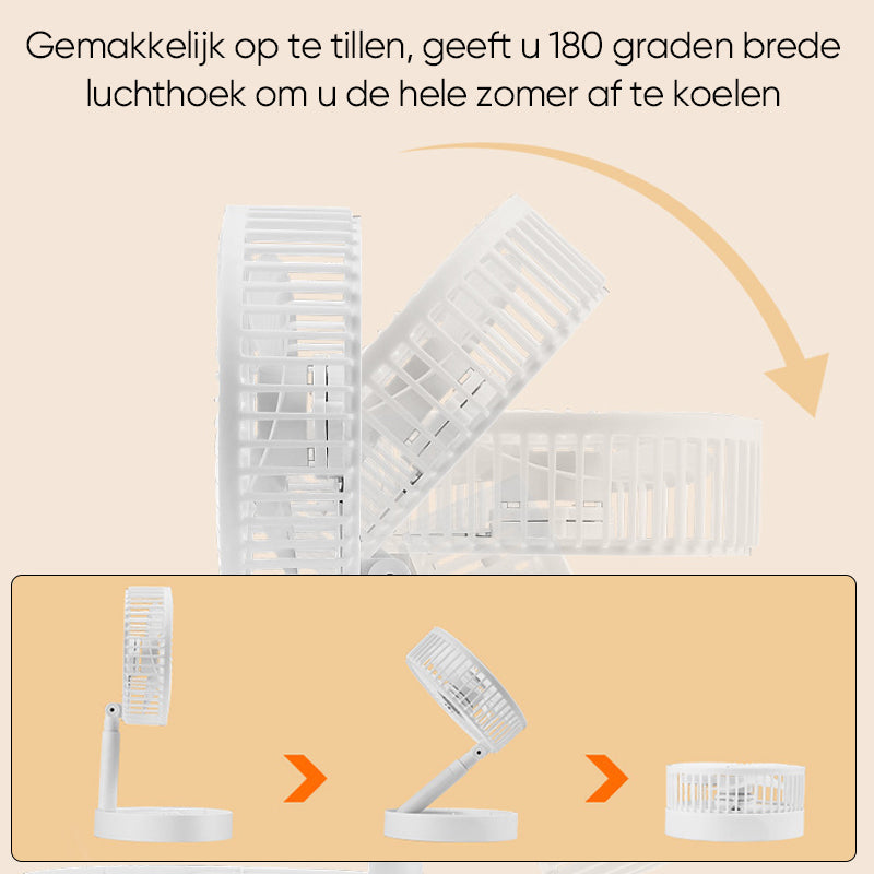 Tafelventilator Telescopisch Design Draagbaar Met Stille Werking 4