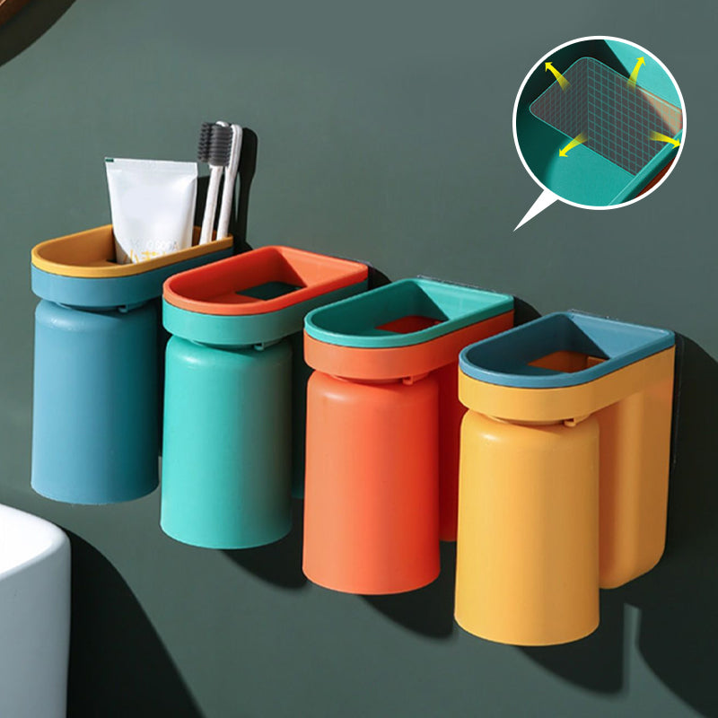 Tandenborstelhouder met Beker Modern 2-in-1 Ontwerp voor Badkamer 6