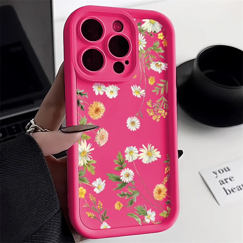 Telefoon Case voor iPhone met Bloemenprint 9