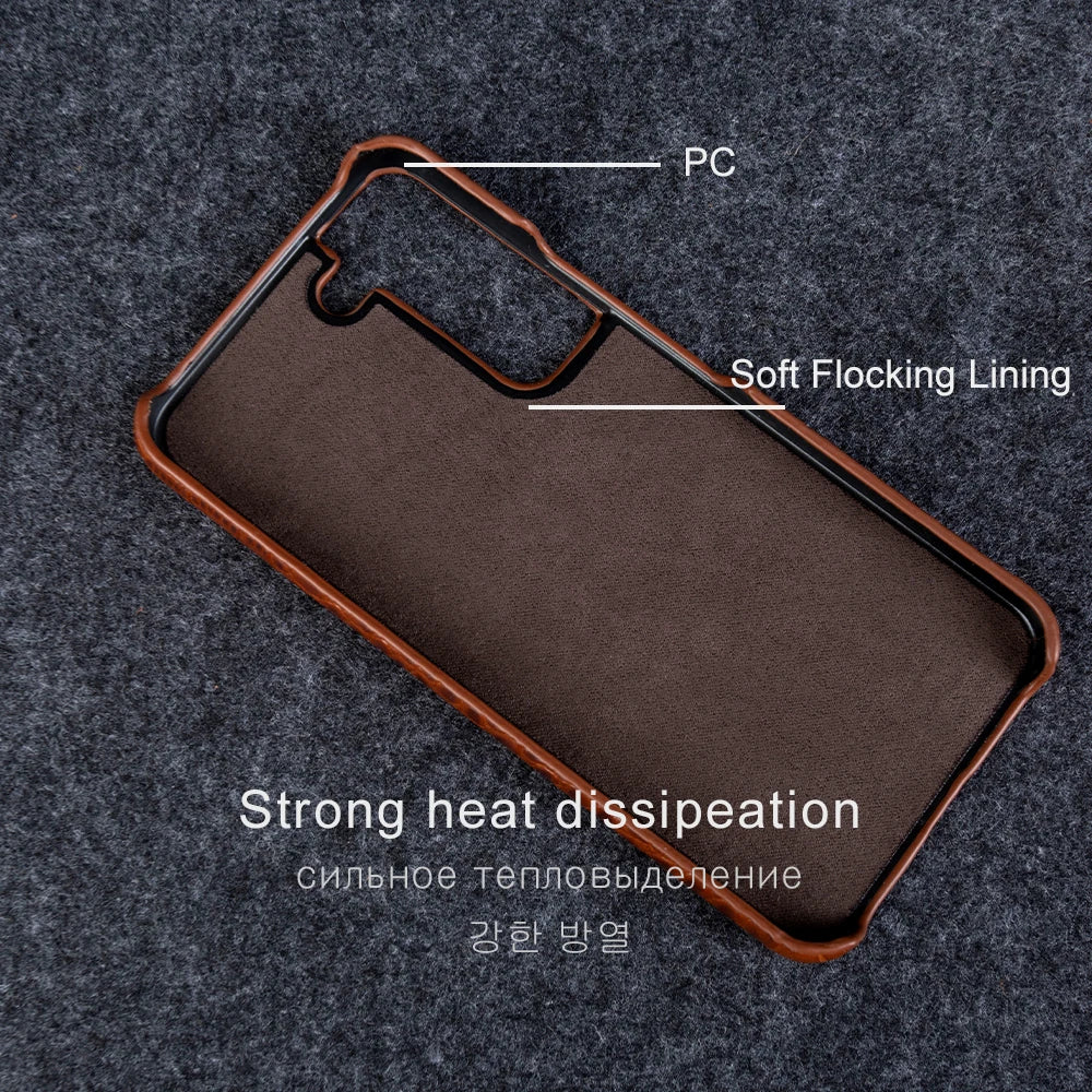 Telefoonhoes voor Samsung Galaxy S23 S22 S21 S20 Ultra Plus S10 Note 20 10 A53 Krokodilpatroon 2