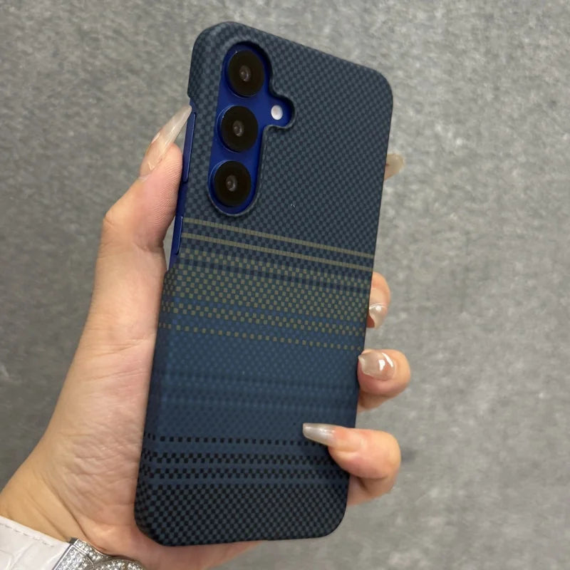 Telefoonhoes voor Samsung Galaxy S25 S24 Plus Ultra met Koolstofvezelpatroon 1