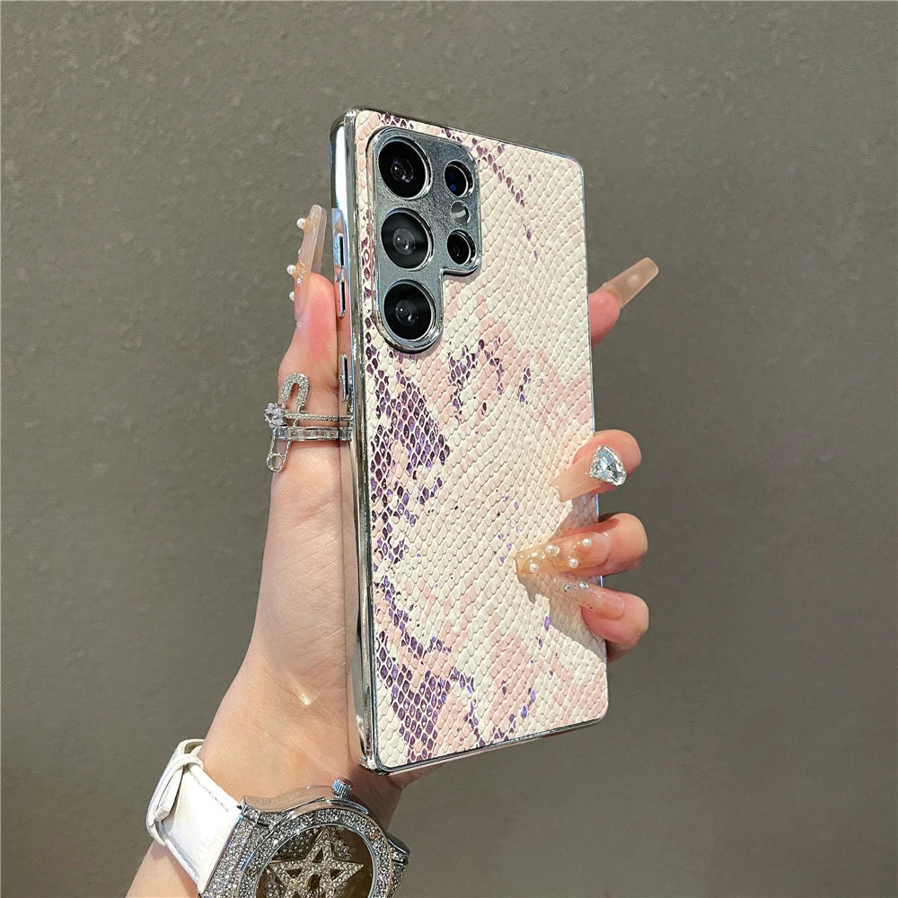 Telefoonhoes voor Samsung Galaxy S25 Ultra met Slangenhuid Textuur 3