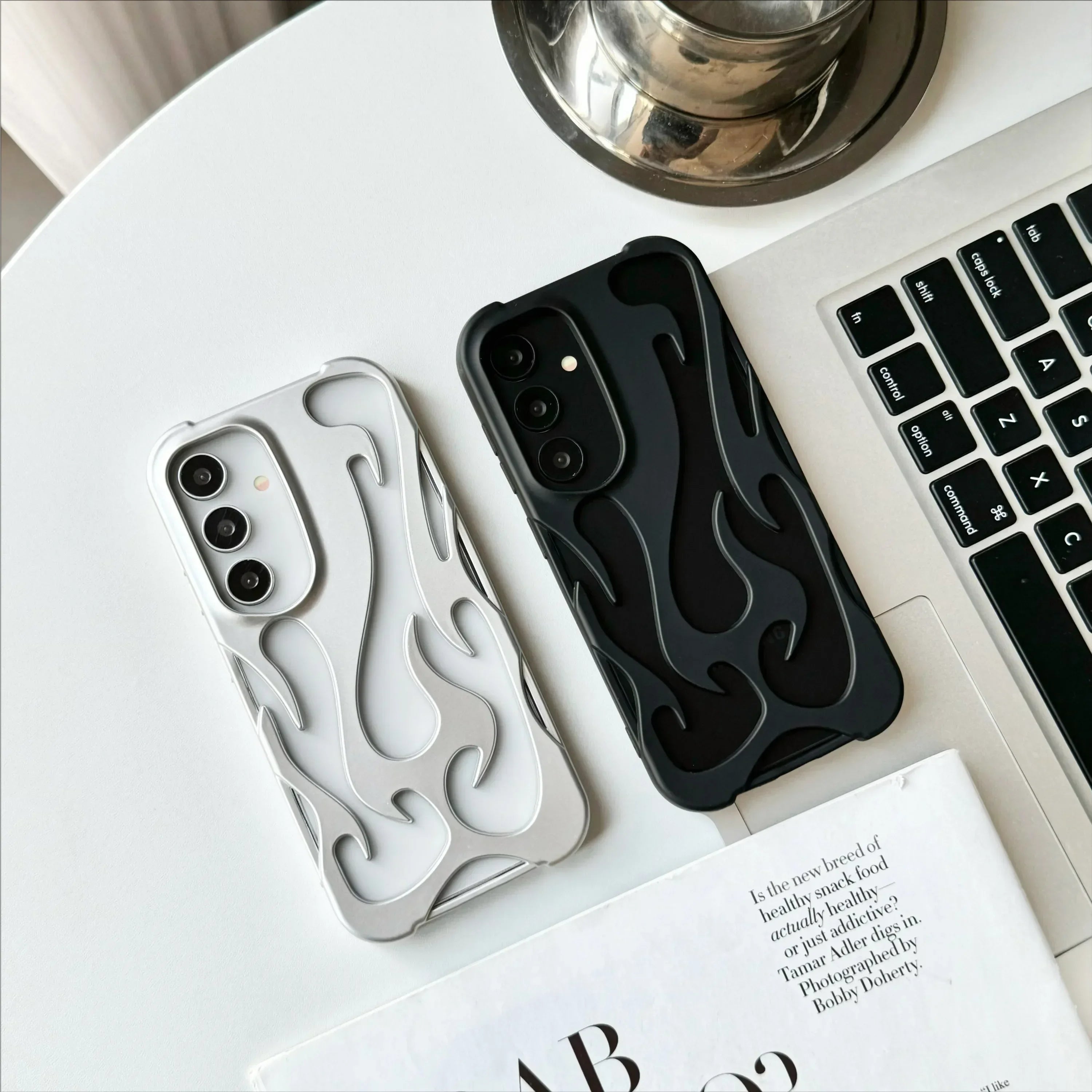Telefoonhoes voor Samsung Galaxy met 3D Vlam Patroon 2