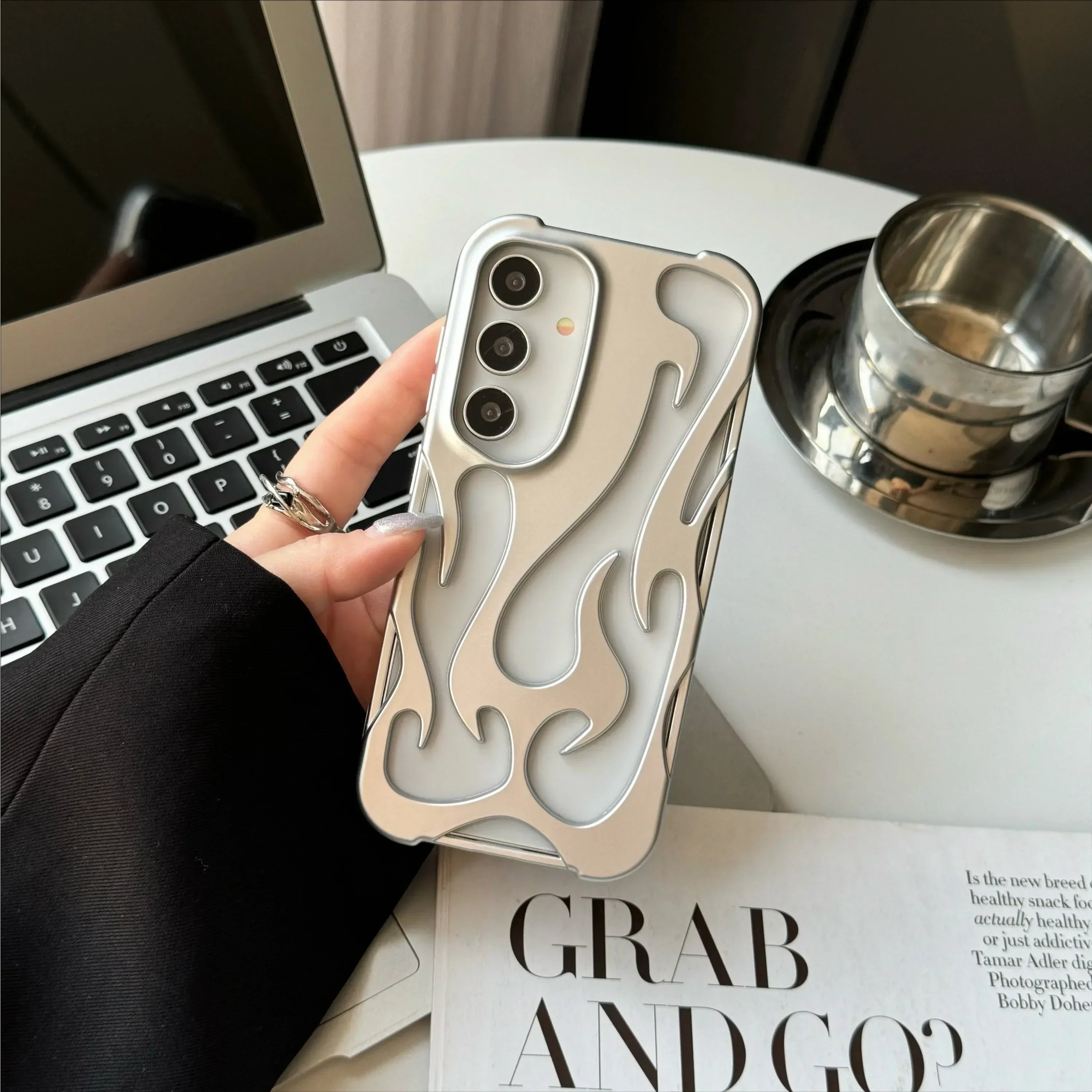 Telefoonhoes voor Samsung Galaxy met 3D Vlam Patroon 4