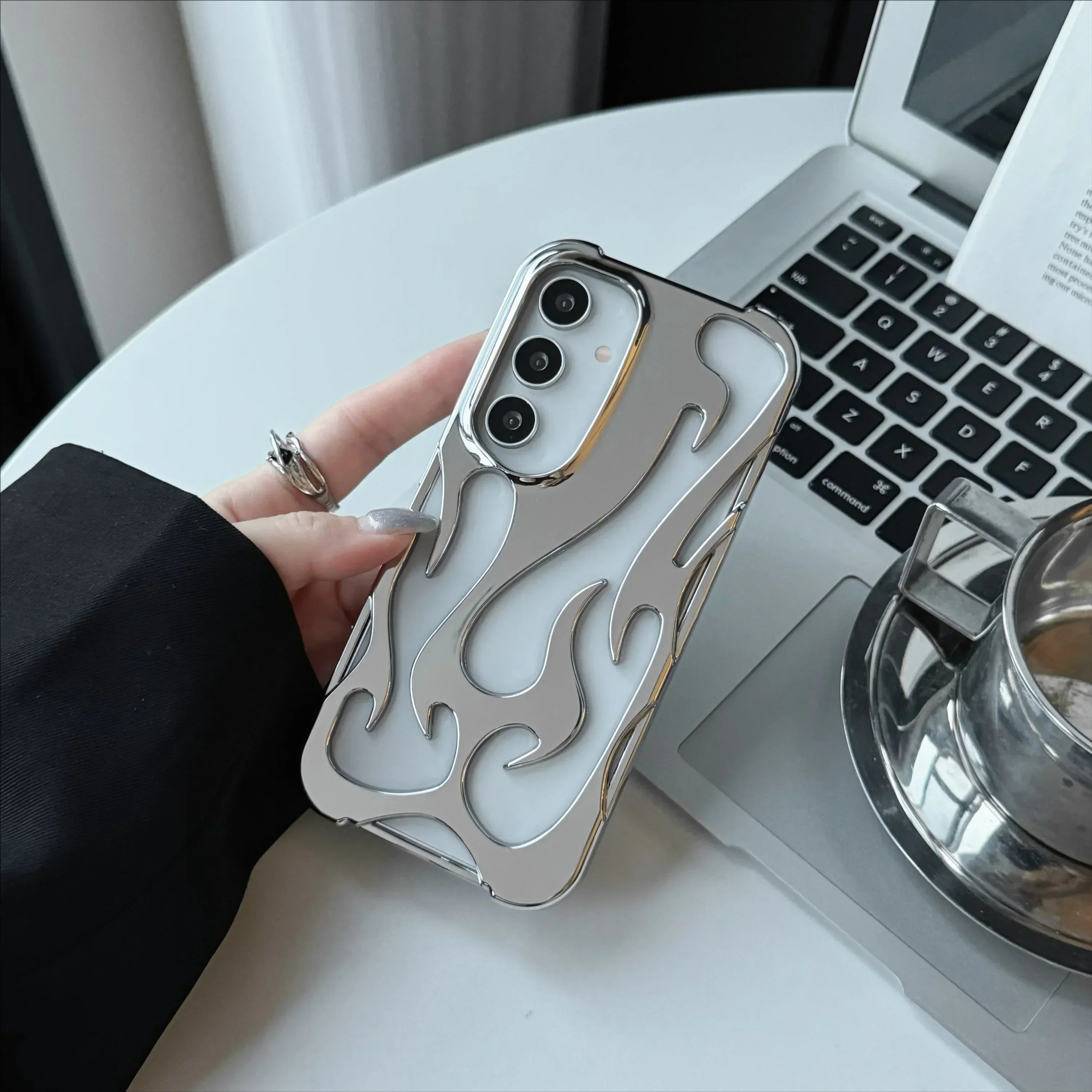 Telefoonhoes voor Samsung Galaxy met 3D Vlam Patroon 7