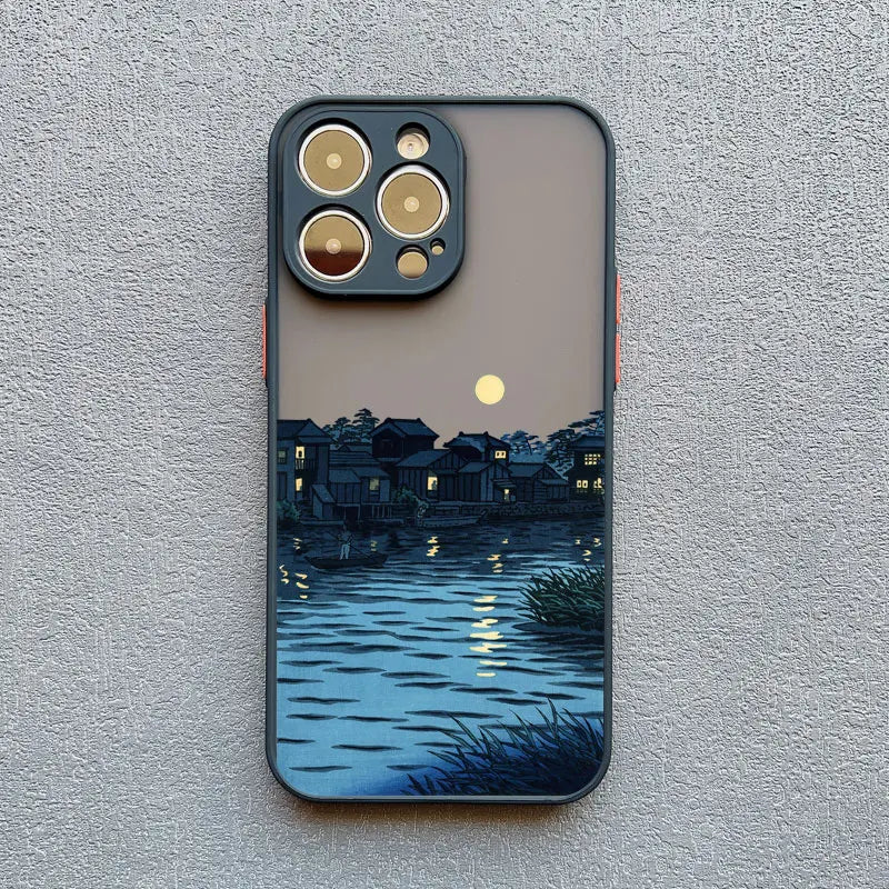 Telefoonhoes voor iPhone met Uniek Landschap Ontwerp 11