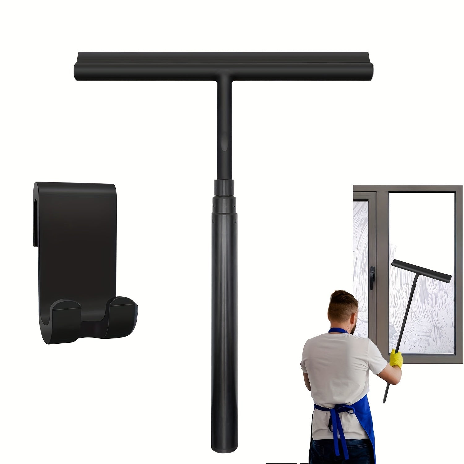 Telescopische Douchewisser voor Badkamer met Uitschuifbare Steel 1