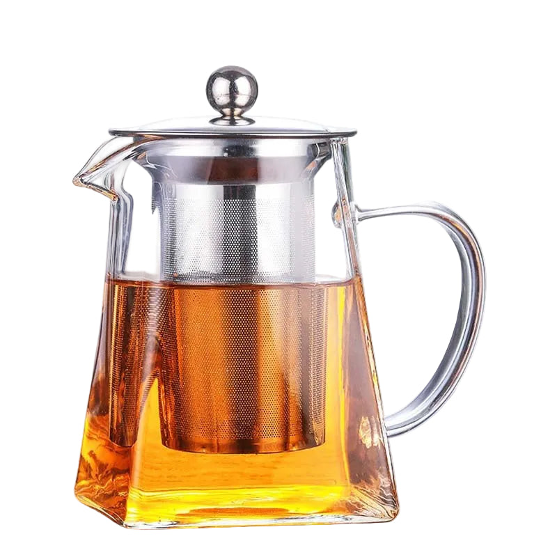 Theepot van Borosilicaatglas met Ingebouwd Thee-ei 0