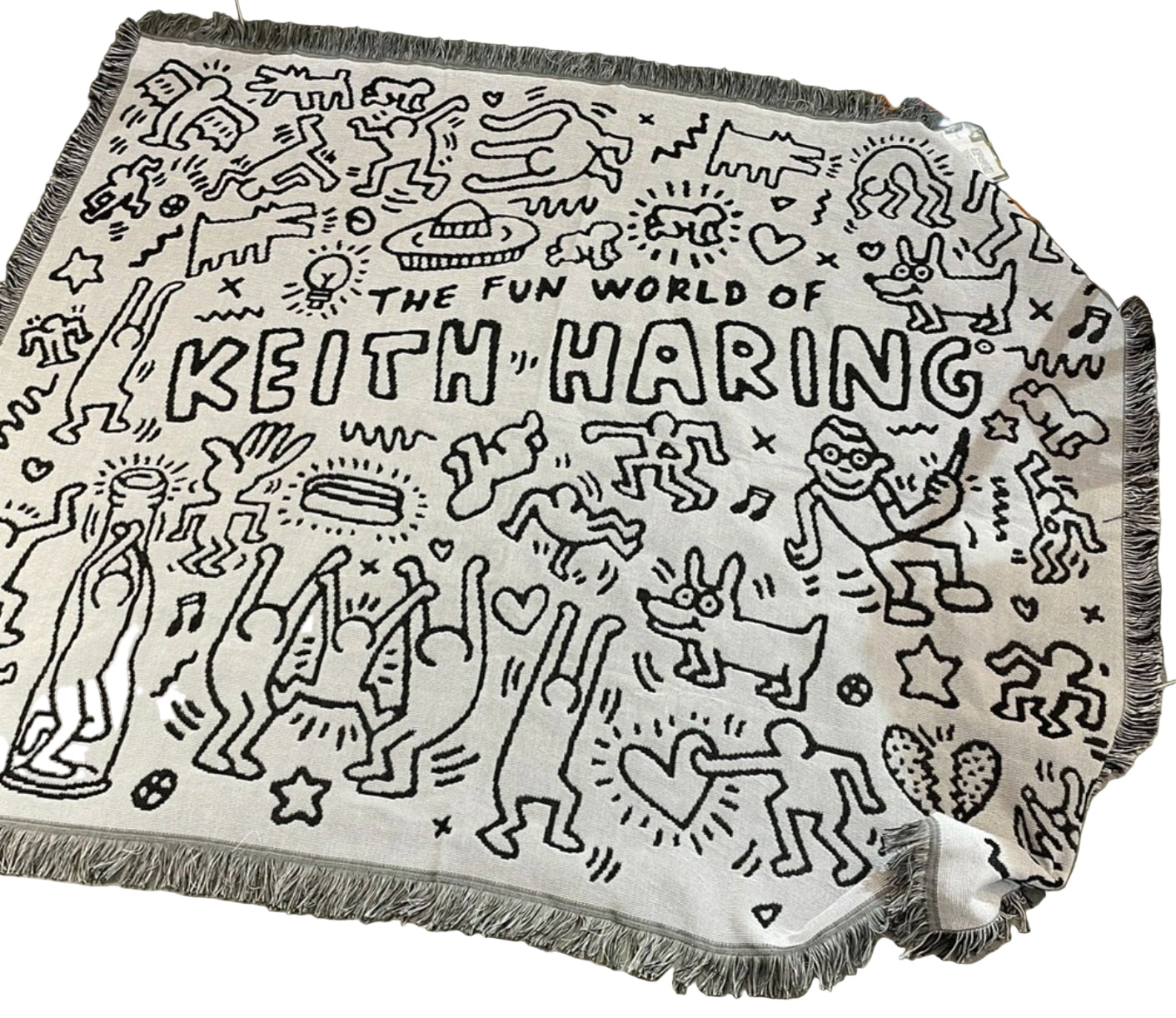 Throw Deken met Puzzelpatroon en Kwastjes voor Creatieve Styling 0