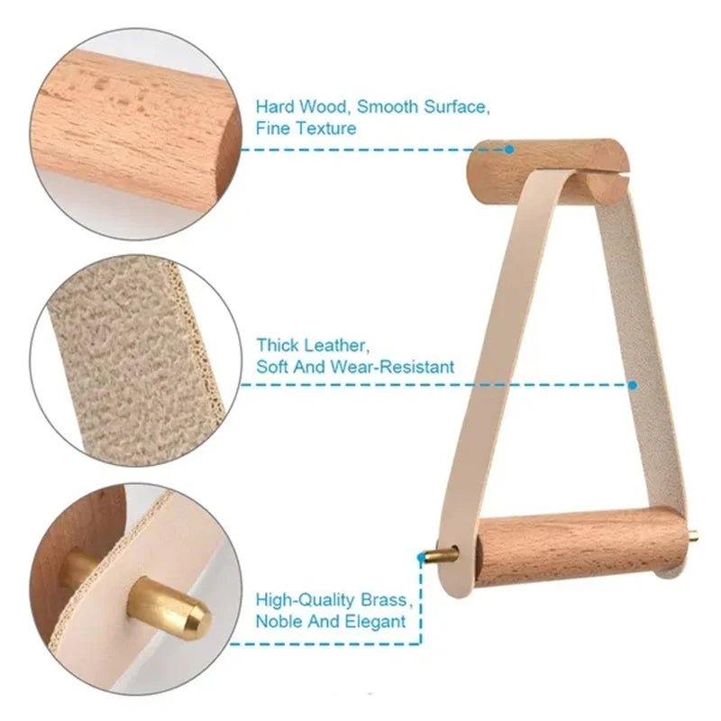 Toiletpapierhouder Houten Vintage Stijl 3