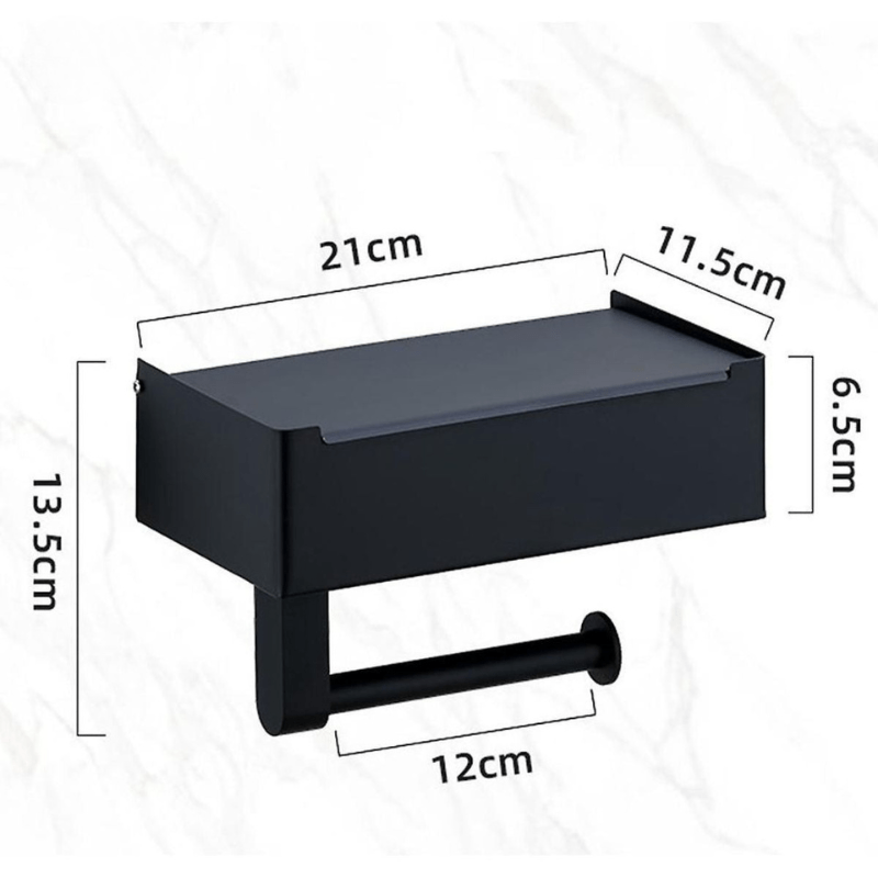 Toiletpapierhouder met Multifunctioneel Opbergvak 4