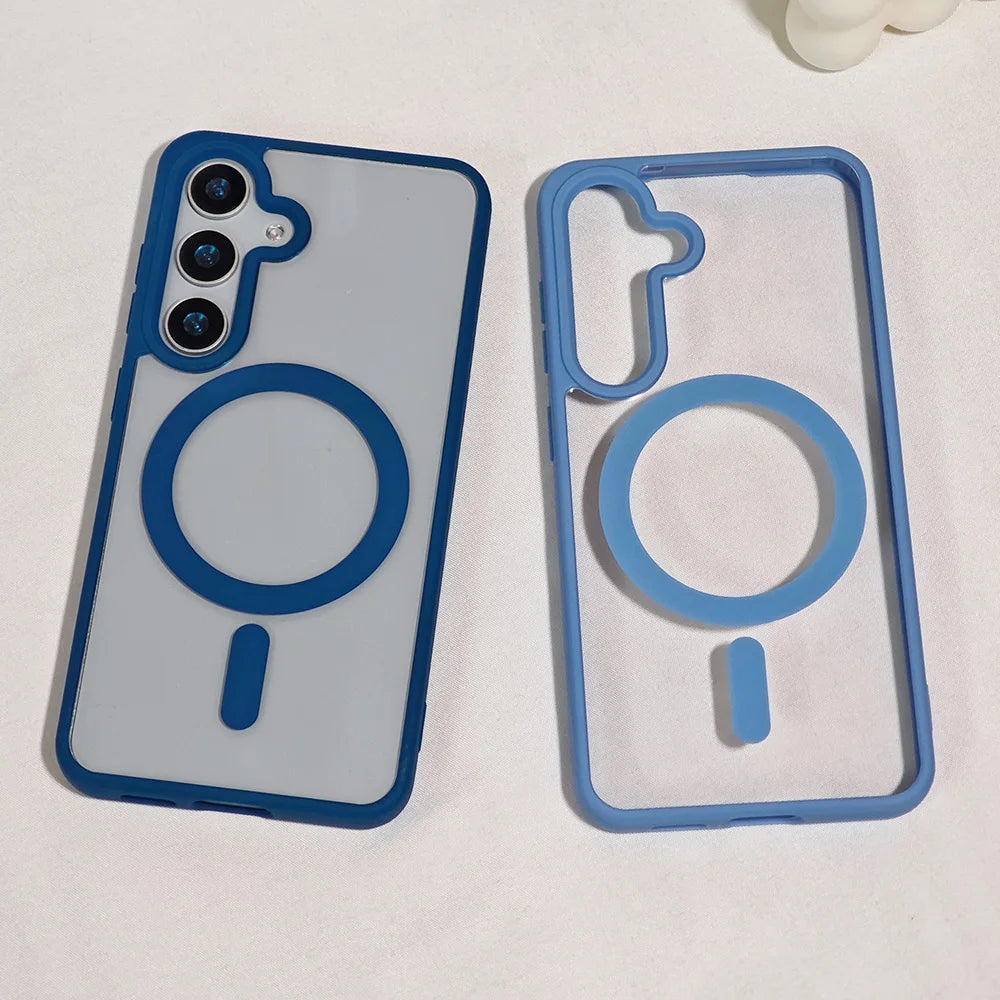 Transparante Magnetische Telefoon Case voor Samsung 2