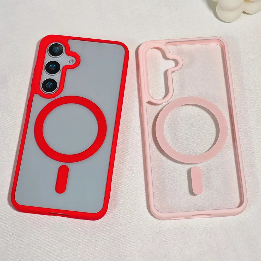 Transparante Magnetische Telefoon Case voor Samsung 3