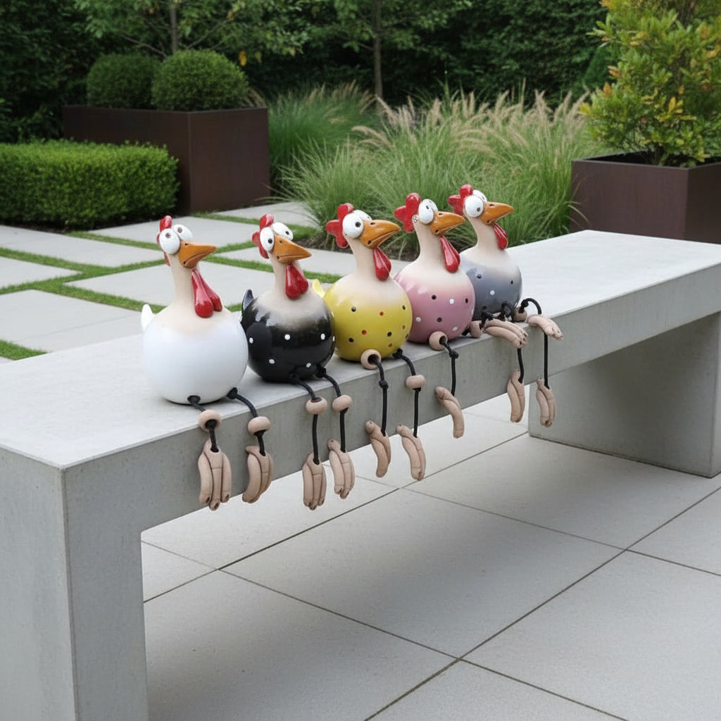 Tuinbeeldje Beweegbare Kip voor Creatieve Decoratie 1